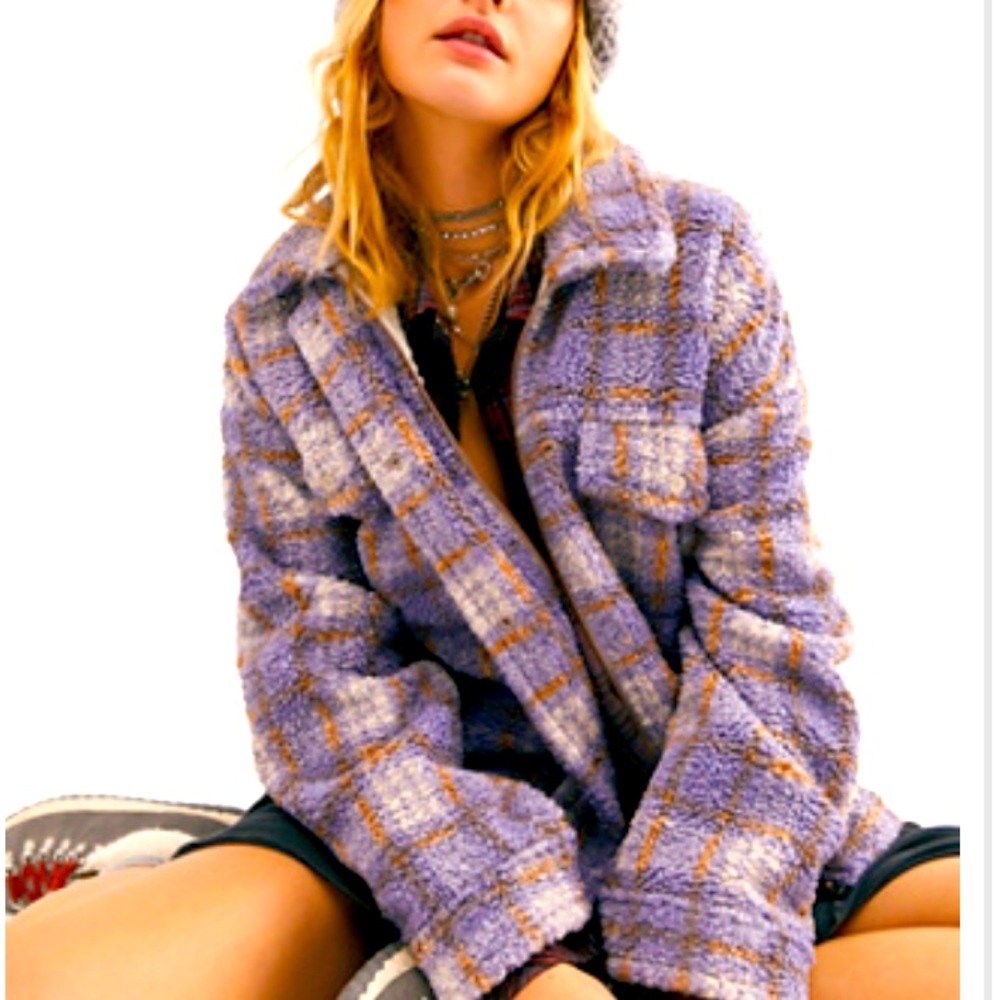 Free People Faded Dreams Cozy Trucker Jacket
